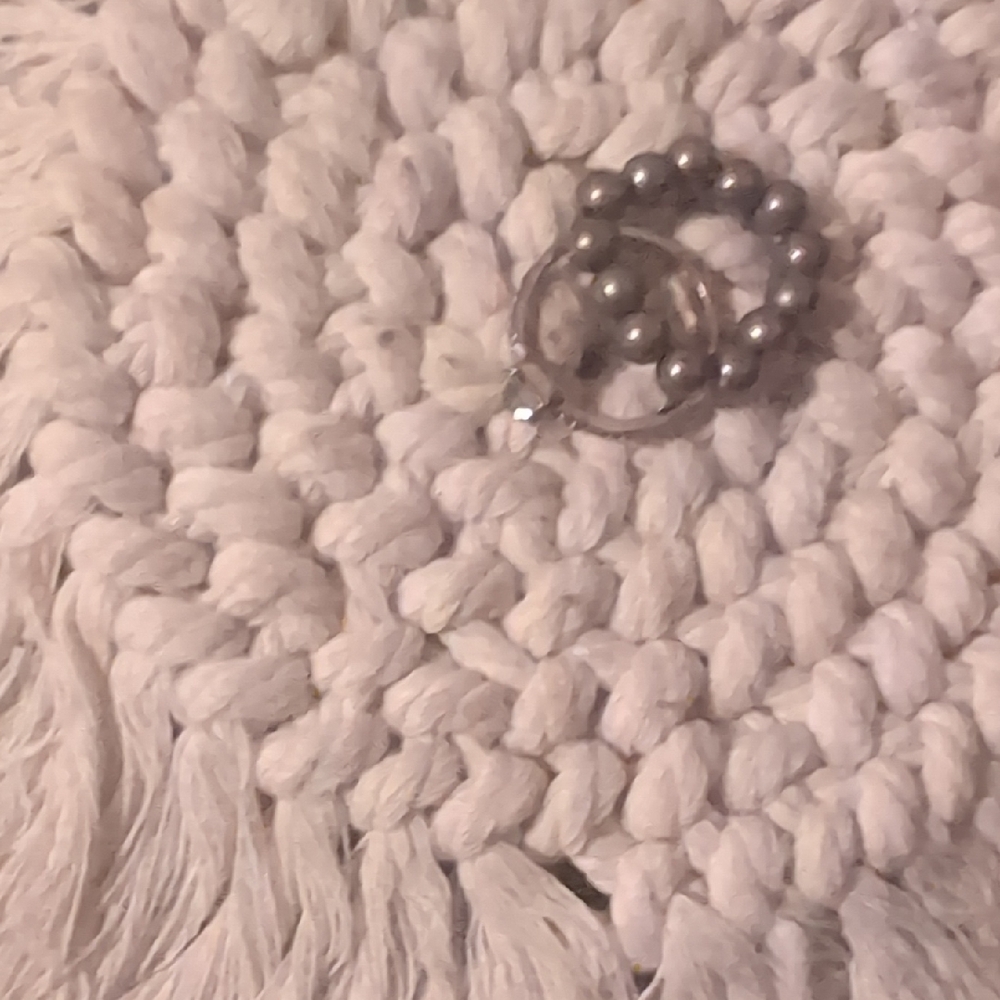 Free Silver Beaded Hoop Ring And Sterling Silver Ring With Aquamarine Gem